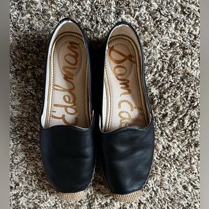 Sam Edelman Black Leather Espadrilles size 8.5